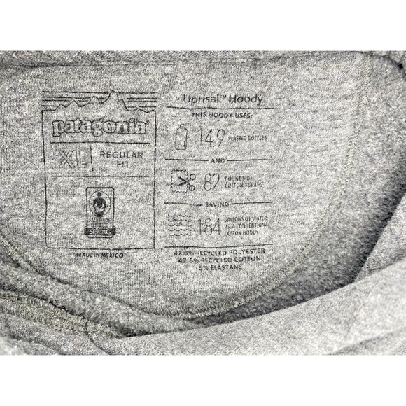 Patagonia Sweater Womens XL Gray & Pastel P6 Logo Uprisal Hoody Casual Normcore - Picture 3 of 11